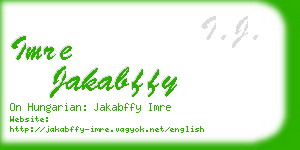 imre jakabffy business card